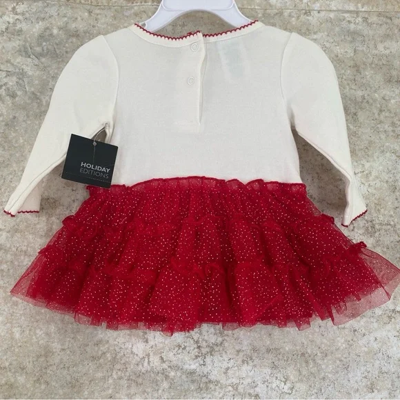 🪩Holiday Editions Red and White Infant Dress - Picture 5 of 9